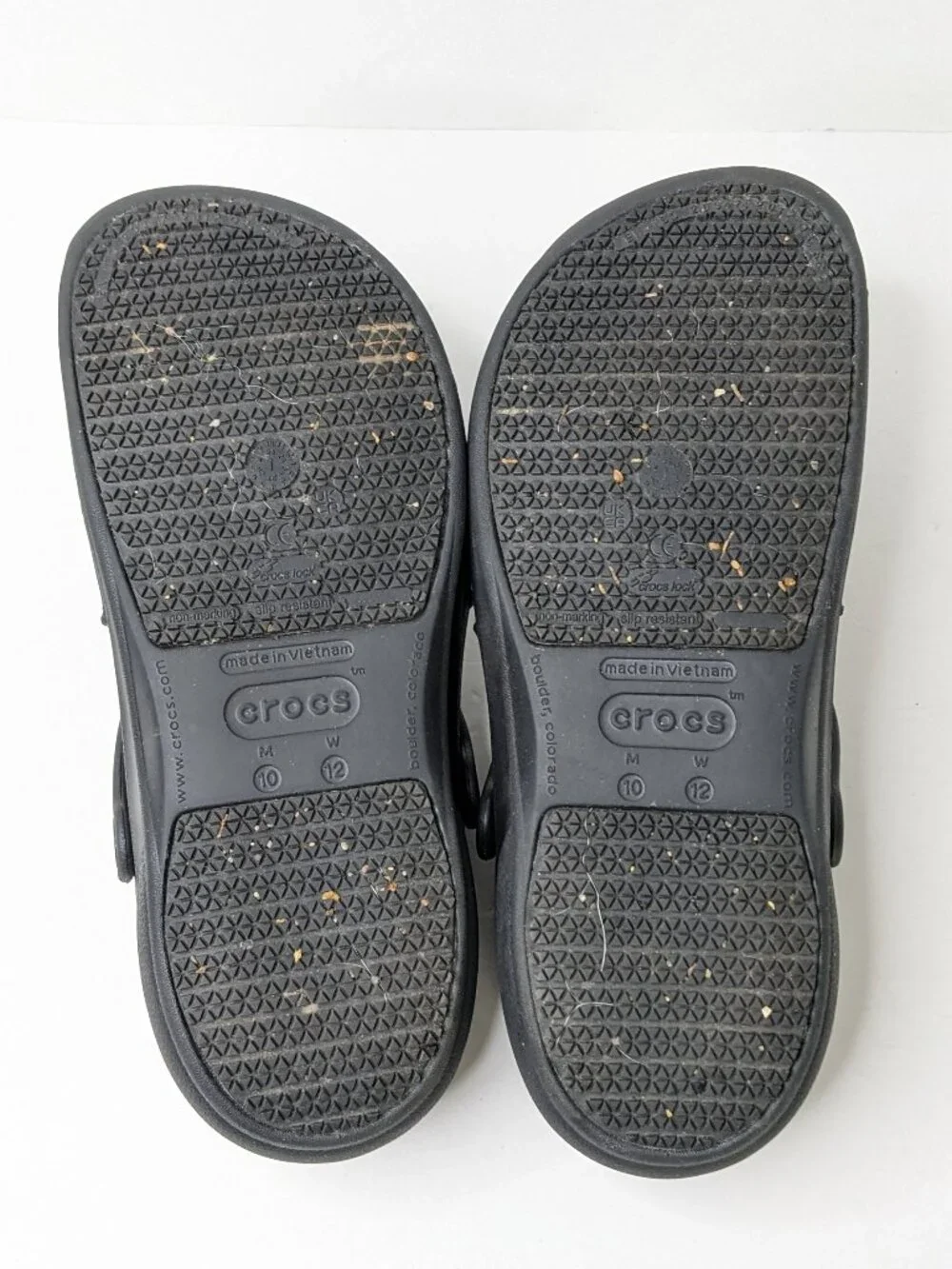 Crocs Bistro Slip Resistant Service Clogs Black Men's 10